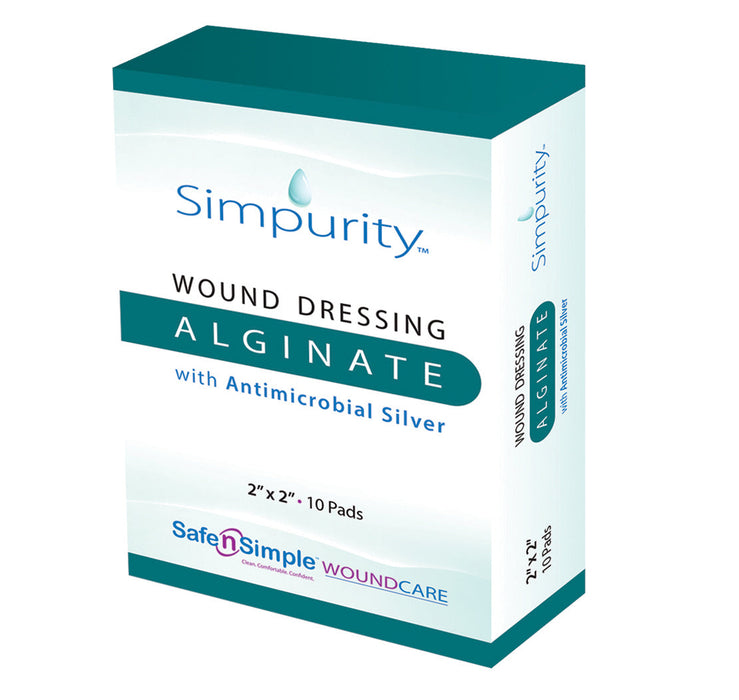 Simpurity Alginate Wound Dressing with Antibacterial Silver