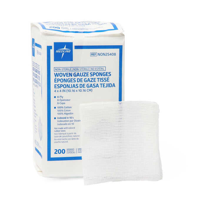 Medline Nonsterile 100% Cotton Woven Gauze Sponges