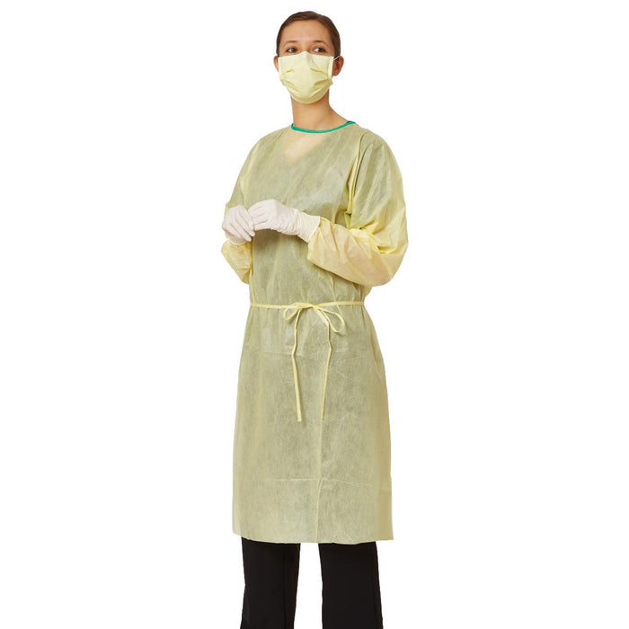 Medline Disp. SMS Medium-Weight Isolation Gowns with Side Ties