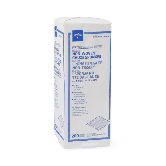 Medline Deluxe Nonsterile Nonwoven Gauze Sponges