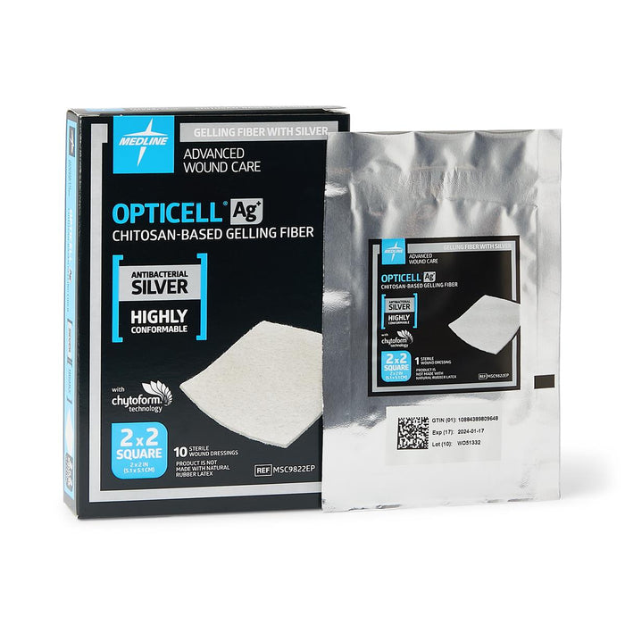 Opticell Ag+ Silver Antibacterial Gelling Fiber Wound Dressings