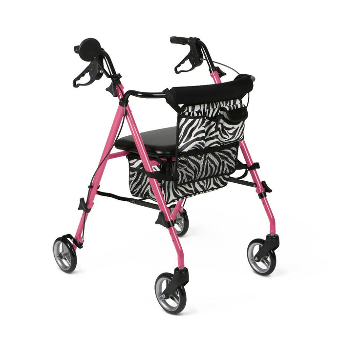 Medline Posh Pink Zebra Rollator