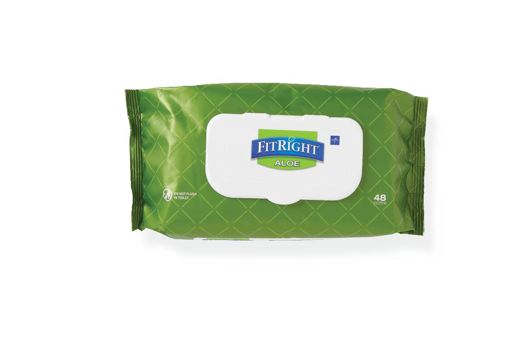 FitRight Aloe Quilted Personal Cleansing Wipes