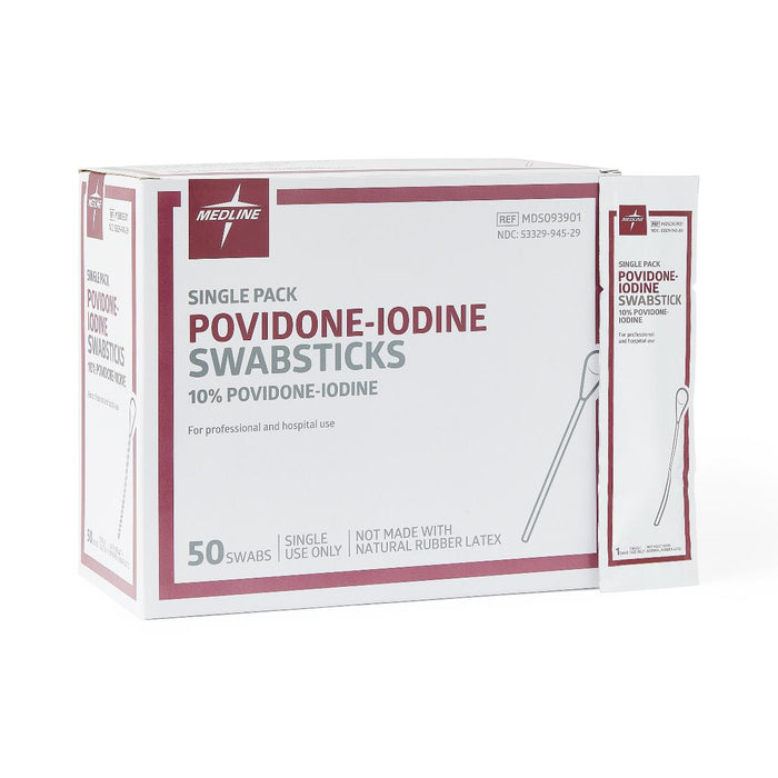 Medline Povidone-Iodine PVP Swabsticks