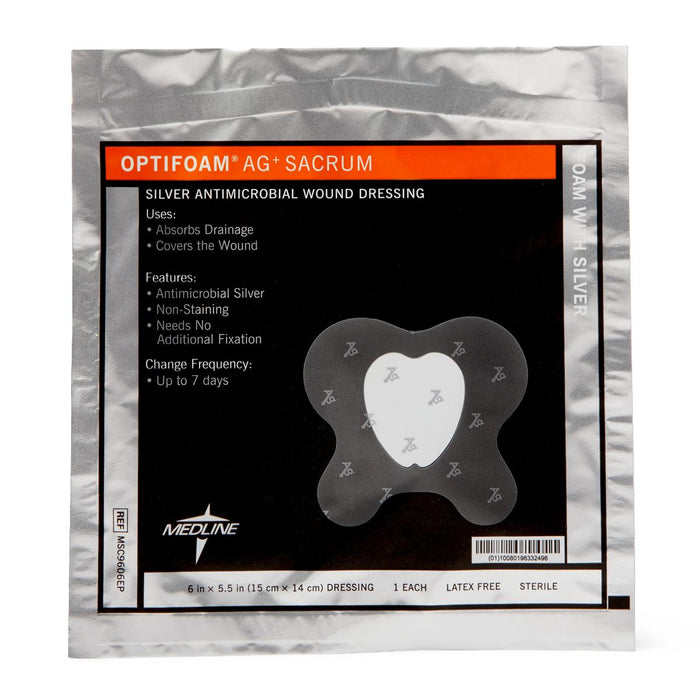 Optifoam Ag+ Sacrum Adhesive Foam Dressings