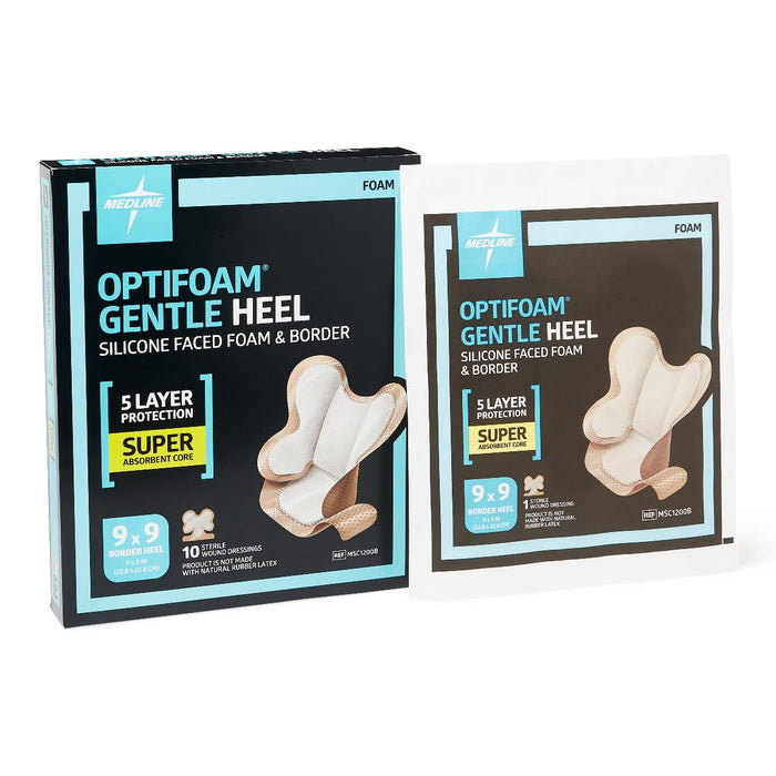 Optifoam Gentle Heel Silicone-Faced Foam Dressings