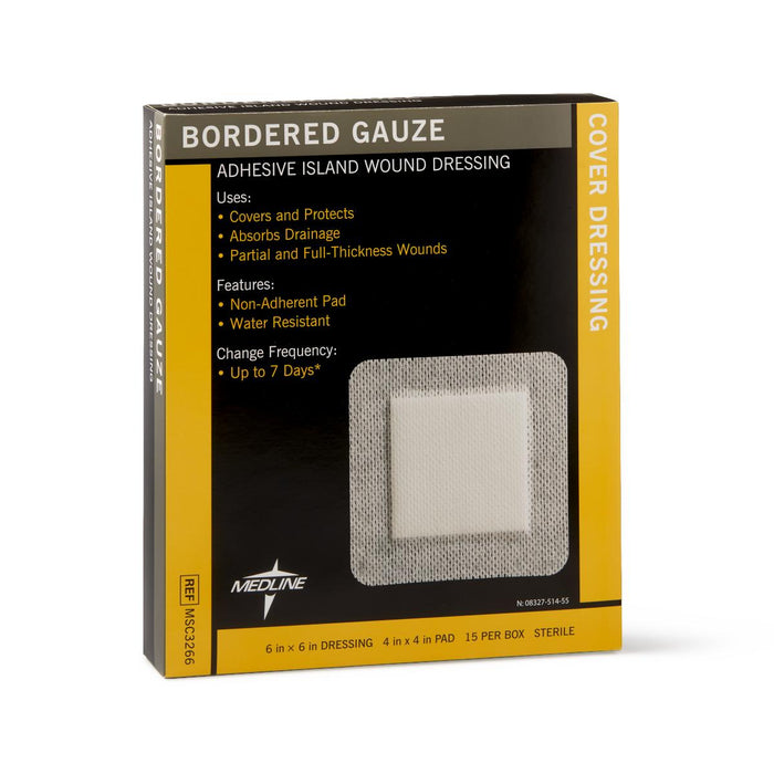 Bordered Gauze Adhesive Island Wound Dressing