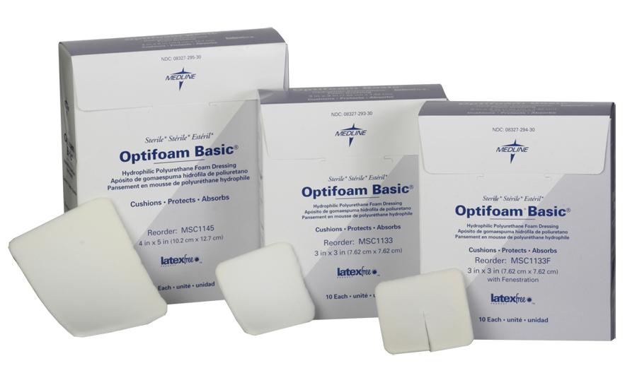 Optifoam Basic Hydrophilic Polyurethane Foam Dressings