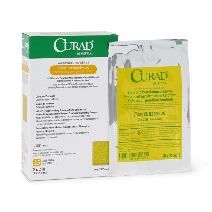 CURAD Xeroform Sterile Nonadherent Gauze Dressing