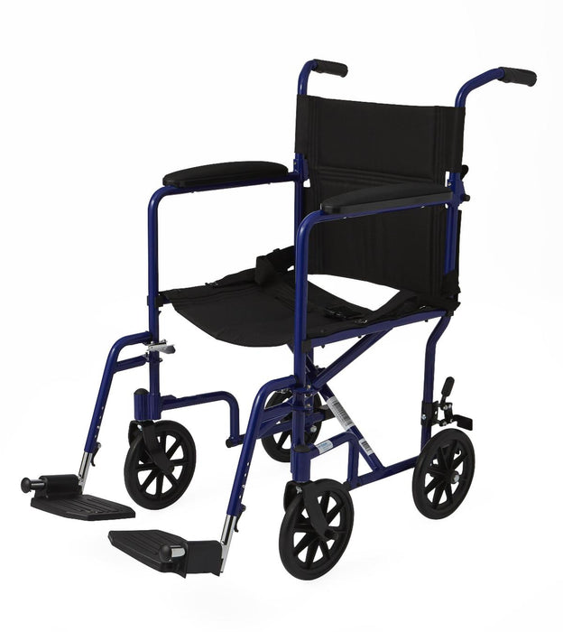 Medline Basic Aluminum Transport Chair with 8" Wheels