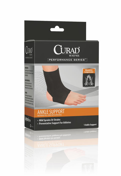 CURAD Performance Series Neoprene Open Heel Ankle Supports