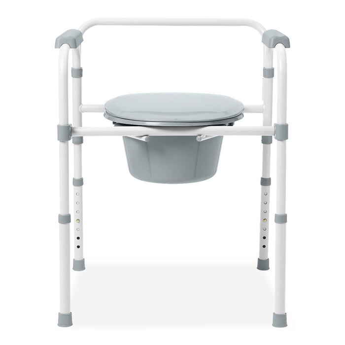 Medline Steel Elongated Bedside Commode