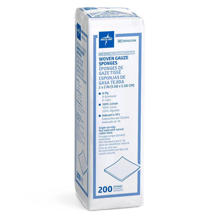 Medline Nonsterile 100% Cotton Woven Gauze Sponges