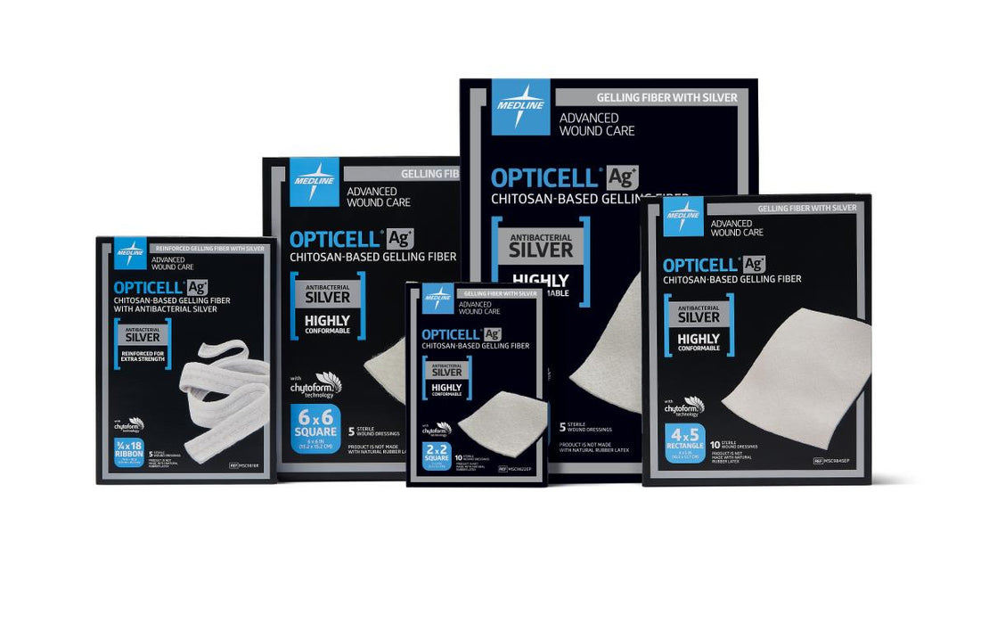 Opticell Ag+ Silver Antibacterial Gelling Fiber Wound Dressings