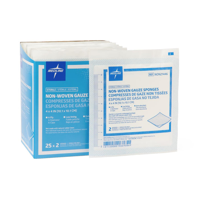 Medline Standard Sterile Nonwoven Gauze Sponges