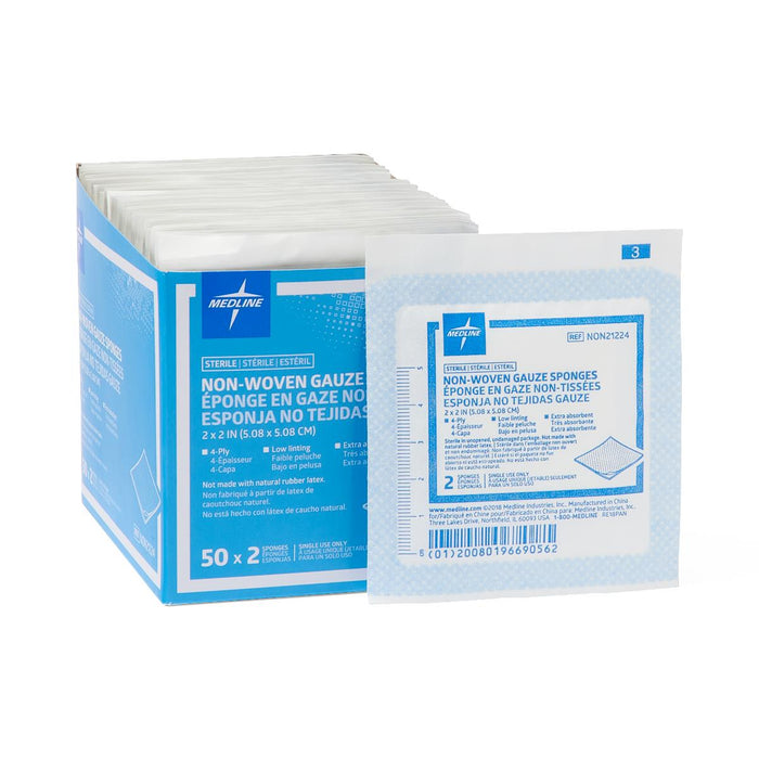 Medline Standard Sterile Nonwoven Gauze Sponges