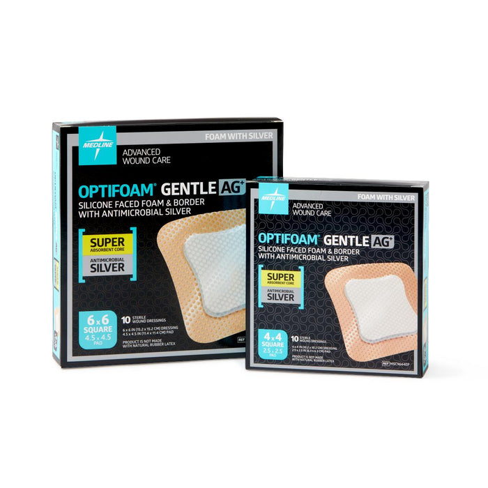 Optifoam Gentle Ag+ Silicone-Faced Foam Dressings