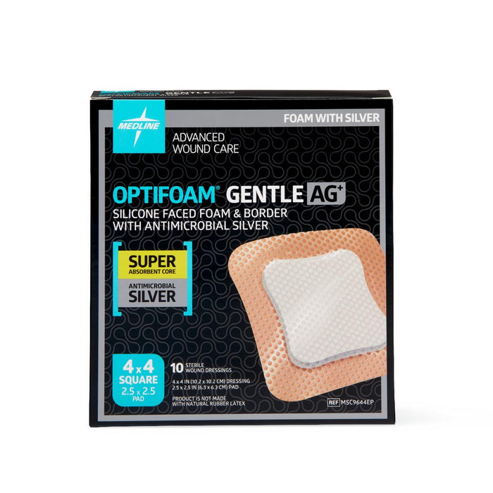 Optifoam Gentle Ag+ Silicone-Faced Foam Dressings