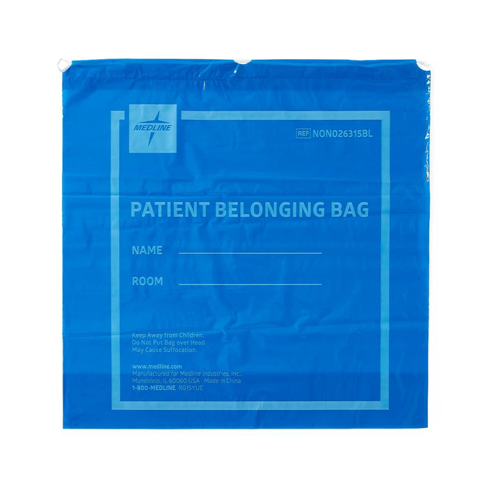 Medline Plastic Patient Belongings Bags with Drawstring