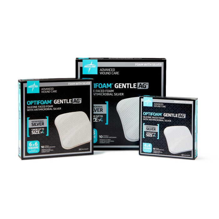 Optifoam Gentle Silicone and Antimicrobial Silver Foam Dressings