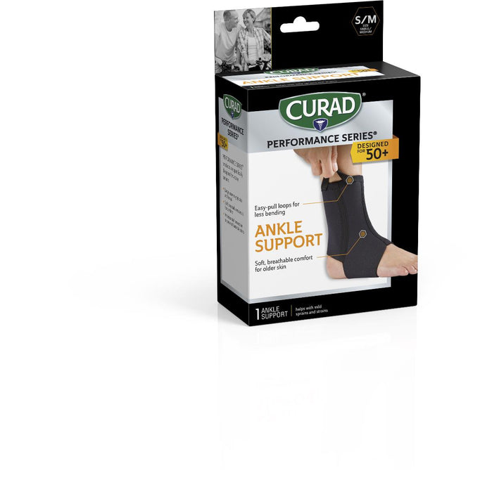 CURAD Performance Series Neoprene Open Heel Ankle Supports