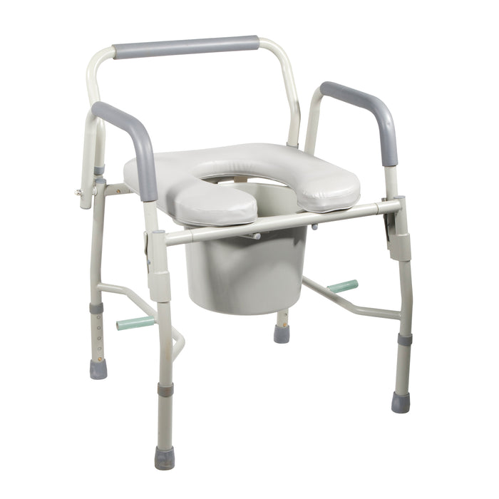 Commode Drop-arm Kd W/padded Open-front Seat  Tool-free