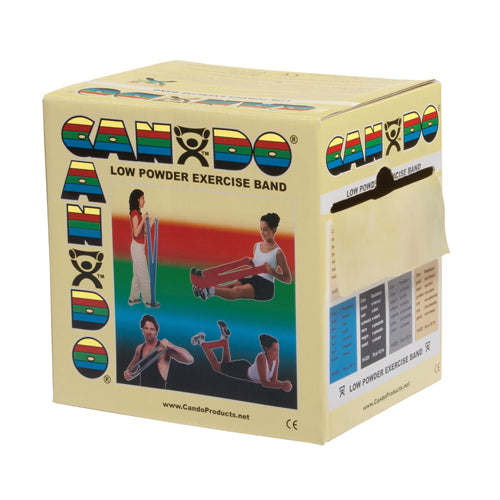 Cando Exercise Band Tan Xx-light 50-yard Dispenser Box - Sammy's Supply