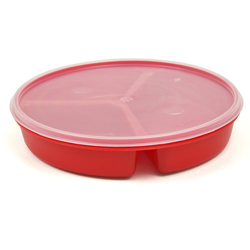 Scoop Dish Partitioned W-lid Redware - Sammy's Supply