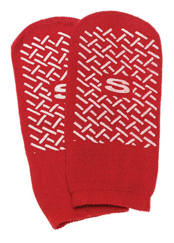 Slipper Socks; Small  Red Pair Child Size 4-6 - Sammy's Supply