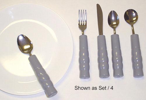 Weighted Utensils Set-3 Teaspoon  Fork & Knife - Sammy's Supply