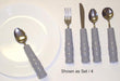 Weighted Utensils Set-4 Tea & Soupspoon Fork & Knife - Sammy's Supply