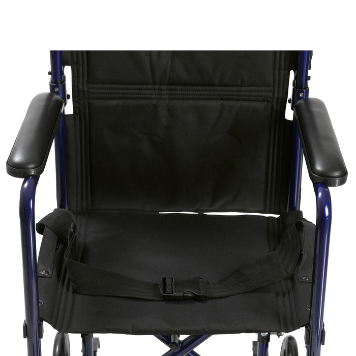 Wheelchair Transport Lightweight Blue 19 - Sammy's Supply