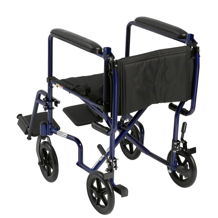 Wheelchair Transport Lightweight Blue 17 - Sammy's Supply