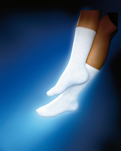 Sensifoot 8 -15 Crew Diabetic Socks Medium White - Sammy's Supply