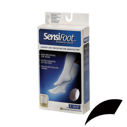 Sensifoot Diabetic Socks Black Medium - Sammy's Supply