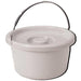 Commode Pail With Lid 7.5 Quart  Gray - Sammy's Supply