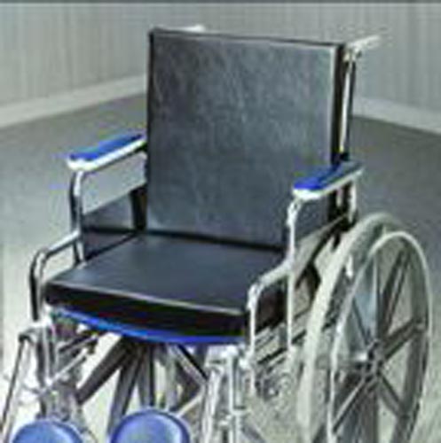 Solid Back Insert Wheelchair Cushion  18 X16 X1.25  W-strap - Sammy's Supply