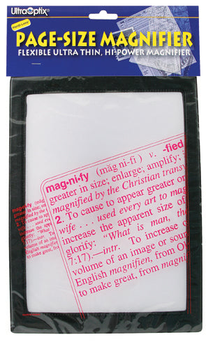 Magnifier Full Page Reading Fresnel 7 X10  W-border - Sammy's Supply