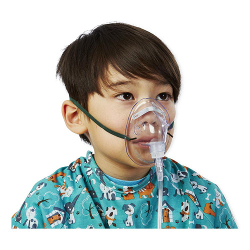 Oxygen Mask Pediatric W-7' Tubing  Medium Conc (each) - Sammy's Supply