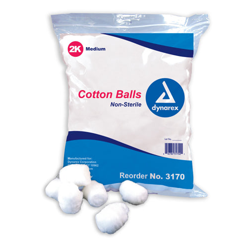 Cotton Balls  Non Sterile Medium Pk-2000 - Sammy's Supply