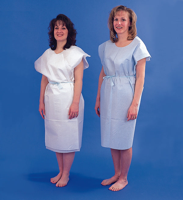 Paper Patient Exam Gowns- Blue Bx-50 - Sammy's Supply
