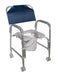 Aluminum Shower Chair-commode With Casters  Knockdown - Sammy's Supply