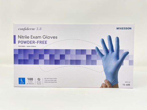 McKesson Nitrile Exam Gloves Powder-Free Size 100 ct. Confiderm 3.8 - Sammy's Supply