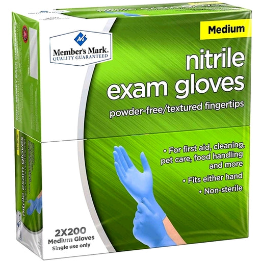 Members Mark Nitrile Exam Gloves Medium Gloves 400 ct - Sammy's Supply