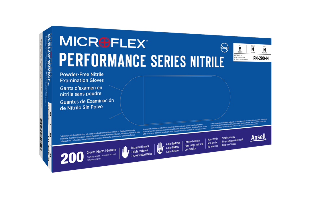 MICROFLEX® Performance Series Nitrile Exam Gloves - Medium 200 Count - Sammy's Supply