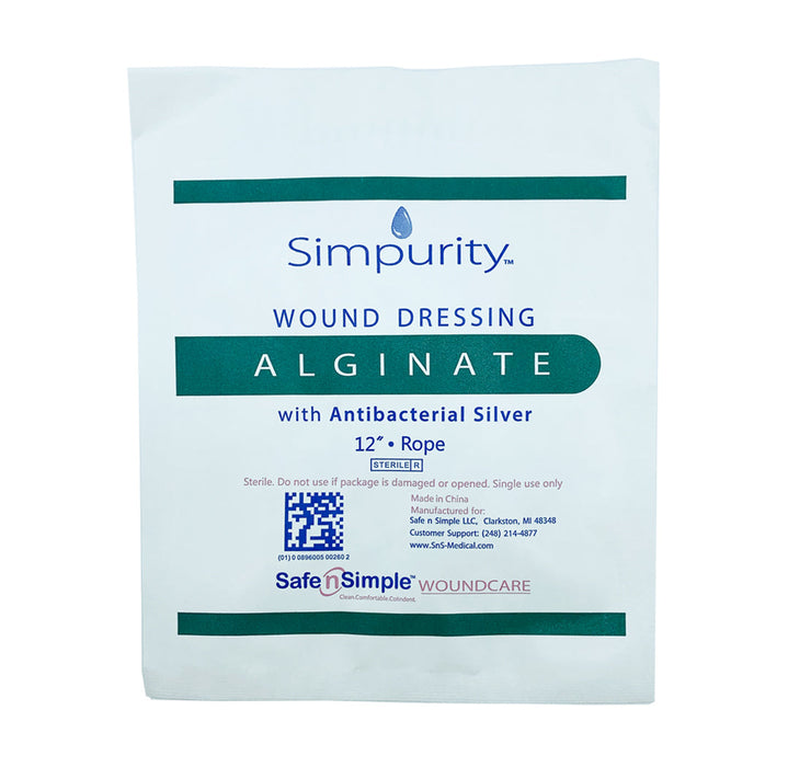 Simpurity Silver Alginate Rope 12"