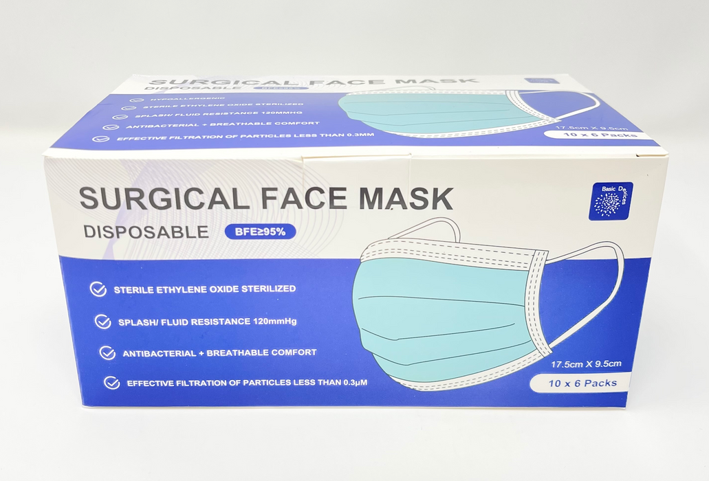 3 Ply Surgical Face Mask - LEVEL 2 - Adult Medical Grade (60 Pack)