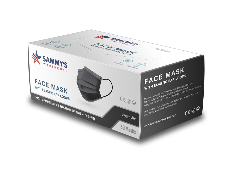 Face Mask With Elastic Ear Loops - Sammy's Supply