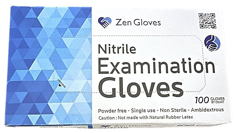 Zen Gloves Nitrile Examination Gloves 100pcs - Sammy's Supply